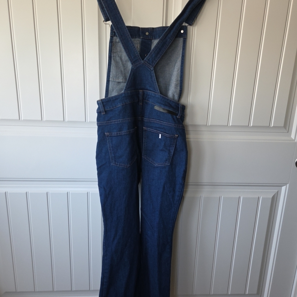 NEW STELLA MCCARTNEY women kick flare overalls in blue Italy 40 US Medium - Picture 5 of 10